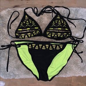 Blinged X-Large Bikini Top and Bottom